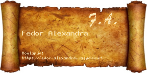 Fedor Alexandra névjegykártya